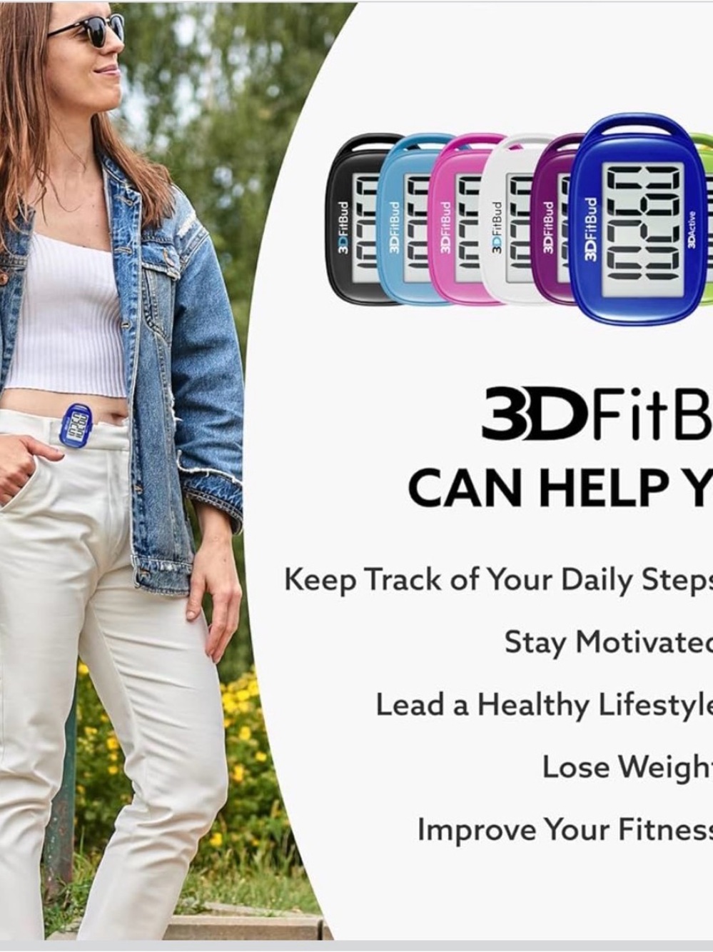 3DFitBud Simple Step Counter, new - Picture 4 of 6